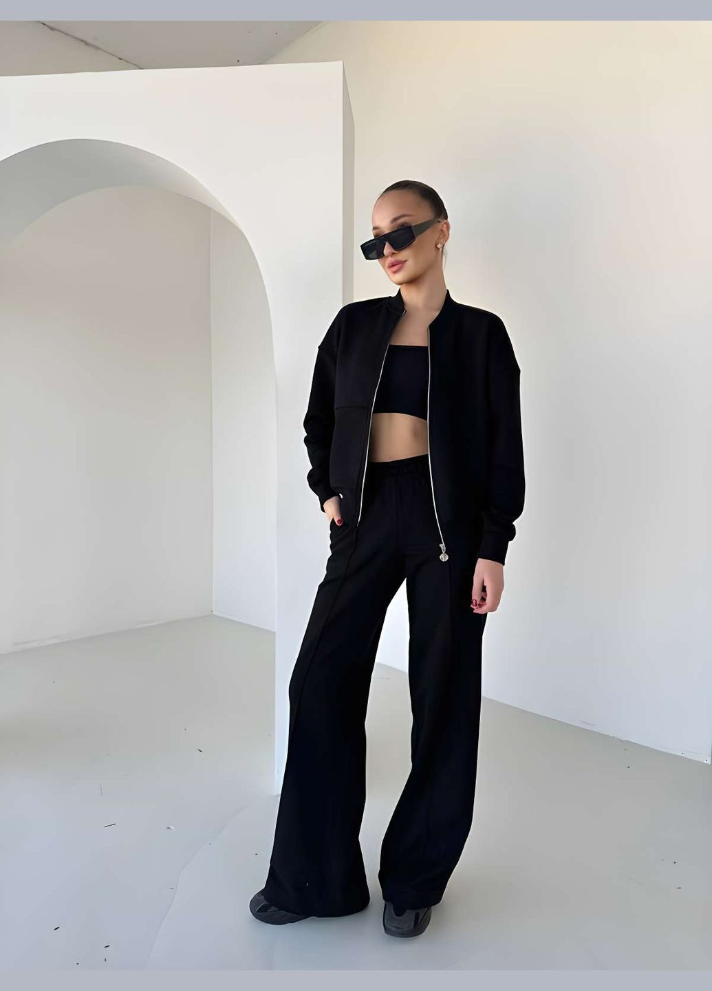 Женский спортивный костюм двойка брюки + бомбер, спортивный костюм... No Brand (331283834)