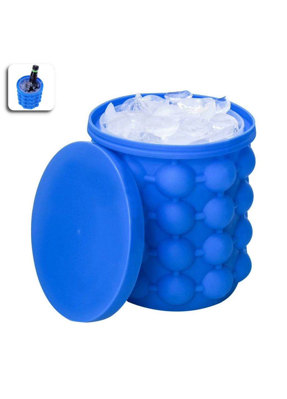 Силіконова форма для льоду з кришкою відро склянка для заморожування льоду та охолодження напоїв у пляшках No Brand (360531872)