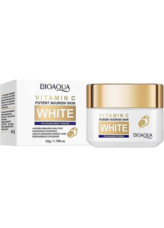 Денний крем для відбілювання шкіри обличчя Vitamin C White Plain Nourish Cream 50g (1554125-44583636) Bioaqua (368664237)