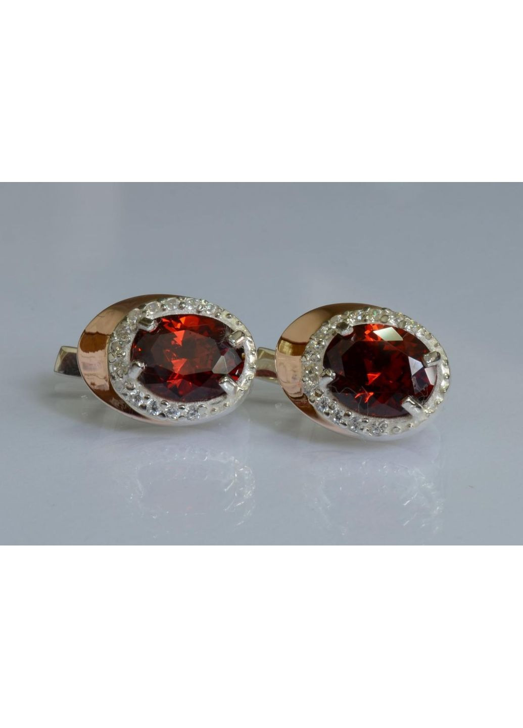 Срібні сережки з золотими пластинами Silver Style (367113095)