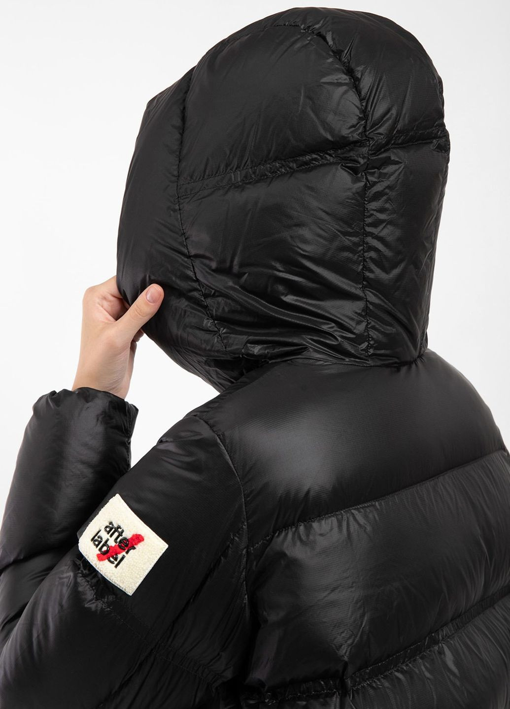 Чорний зимній Пуховик AFTER LABEL
