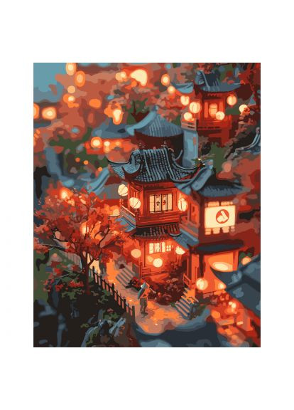 Картина по номерам (955082) Santi Вогні Токіо, 40*50 см, LED підсвітка (366070768)