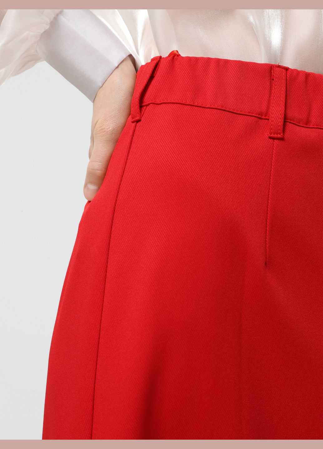 Красная офисная юбка ZUBRYTSKAYA а-силуэта (трапеция)