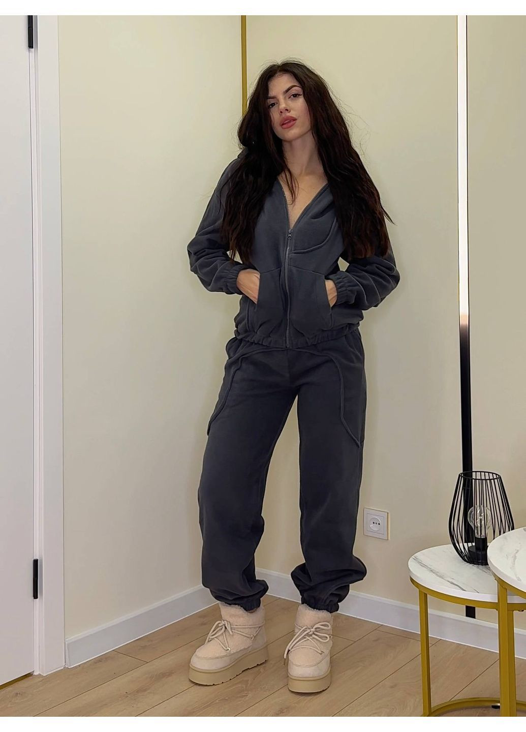 Дуже зручний, теплий і водночас стильний флісовий костюм Luna (366472293)