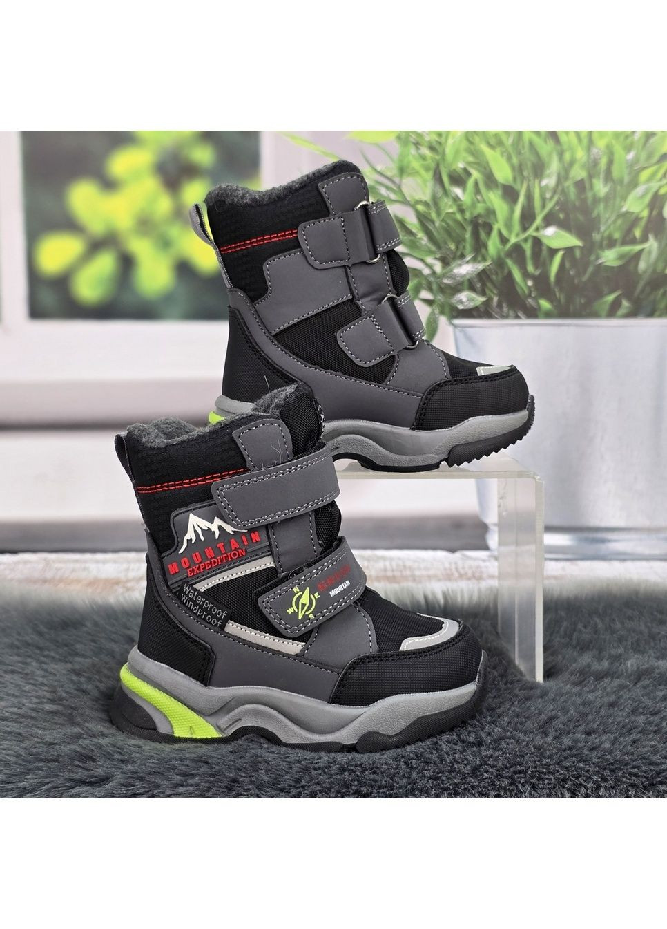 Серые повседневные зимние зимние детские ботинки Tom.M