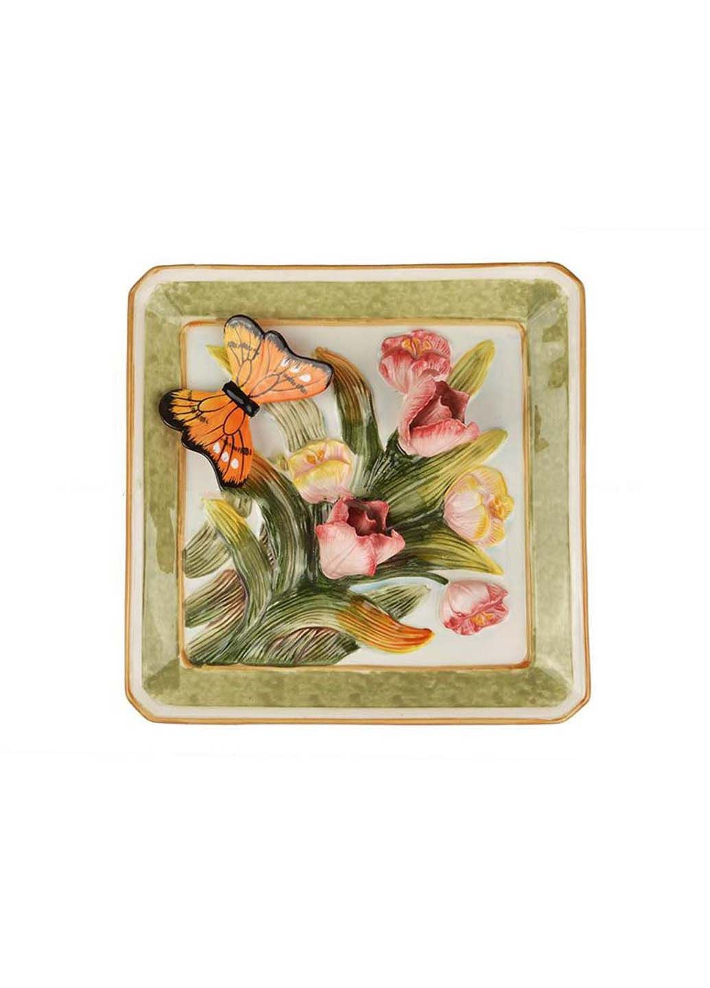 Декоративная тарелка Бабочка в тюльпанах Lefard (278263227)