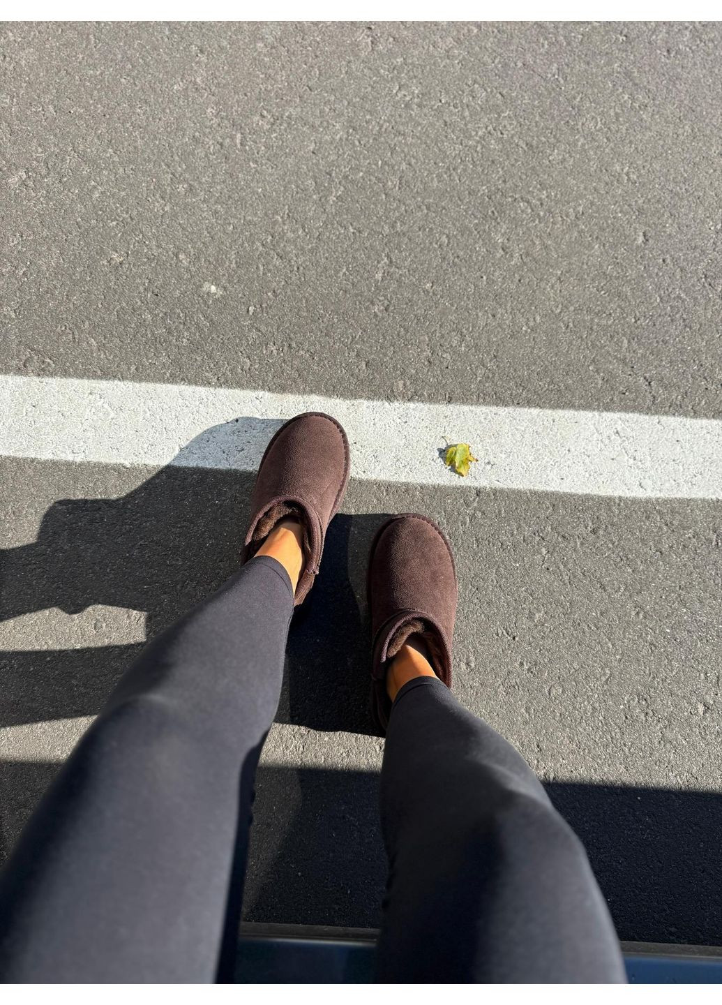 Жіночі уггі шоколад натуральна замша коричневі на хутрі теплі зимові на високій підошві замшеві No Brand (367954631)