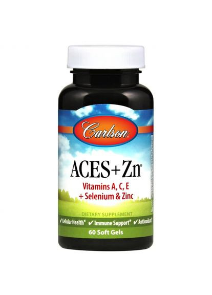 Витамины А, С, Е плюс цинк, Aces + Zn,, 60 капсул (CAR04420) Carlson Labs (266799361)
