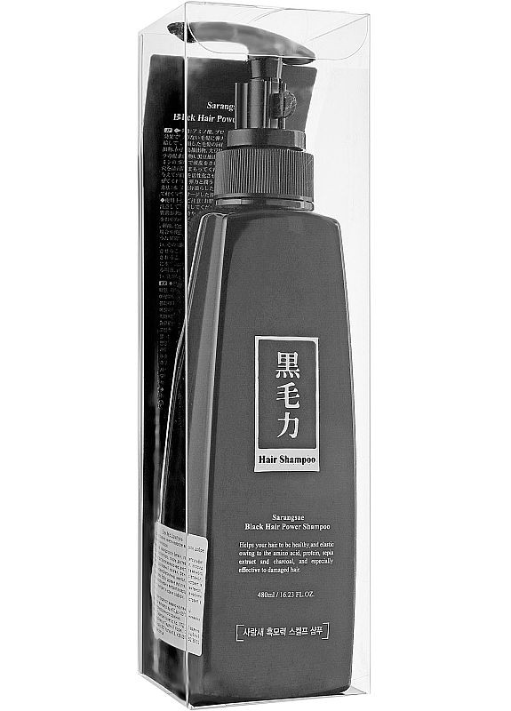 Черний шампунь для волосся Black Hair Power Shampoo 480ml (2-856975) Sarangsae (369793694)