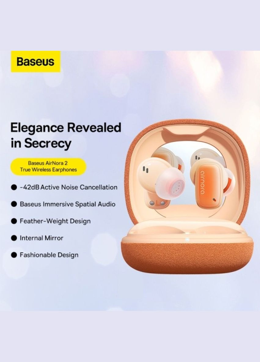 Беспроводные наушники TWS, эффектный Gradient, чистый звук и комфорт Baseus AirNora 2 (340278445)