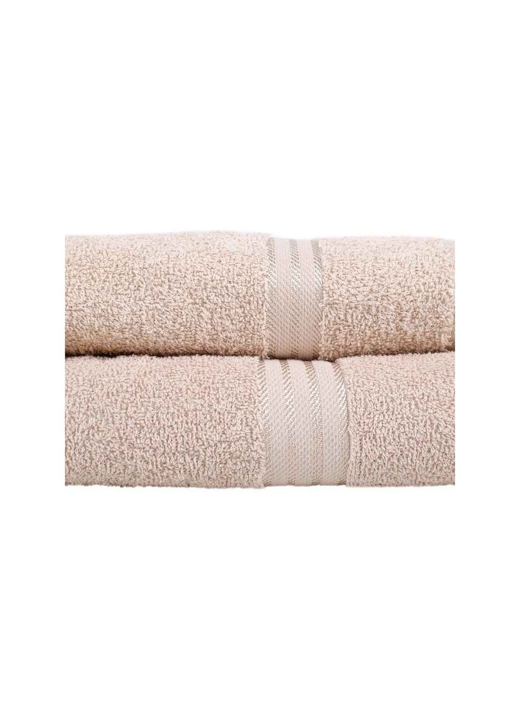 Рушник махровий ОЕ бежевий Aisha комбінований
