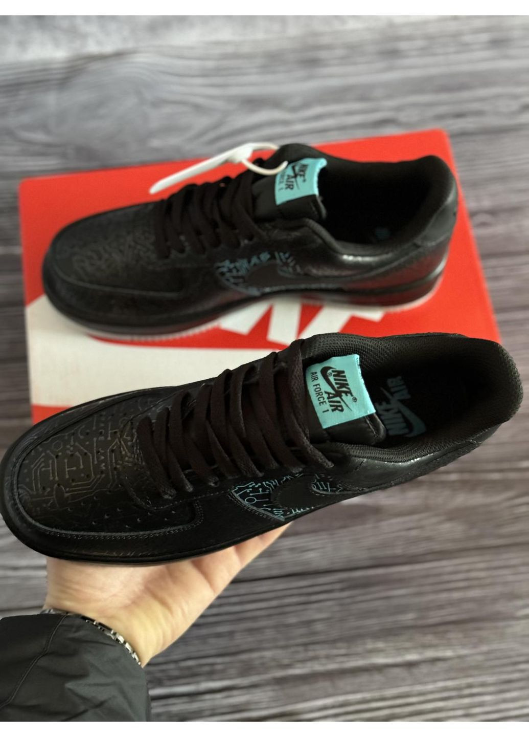 Чорні Осінні кросівки чоловічі nike air force 1 07 low gs space jam найк аір форс 1 преміум No Brand