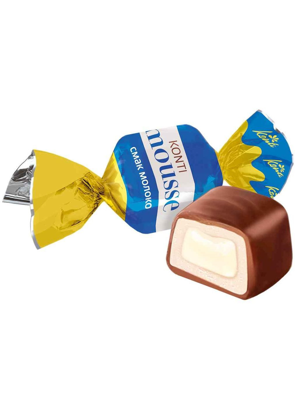 Конфеты 1кг "-mousse" вкус молоко Konti (356456824)