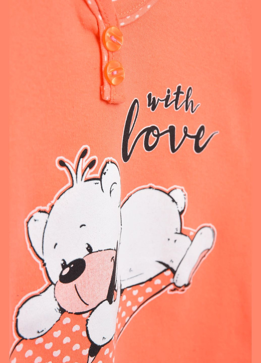Кофта пижамная детская оранжевого цвета с рисунком Let's Shop (279724095)