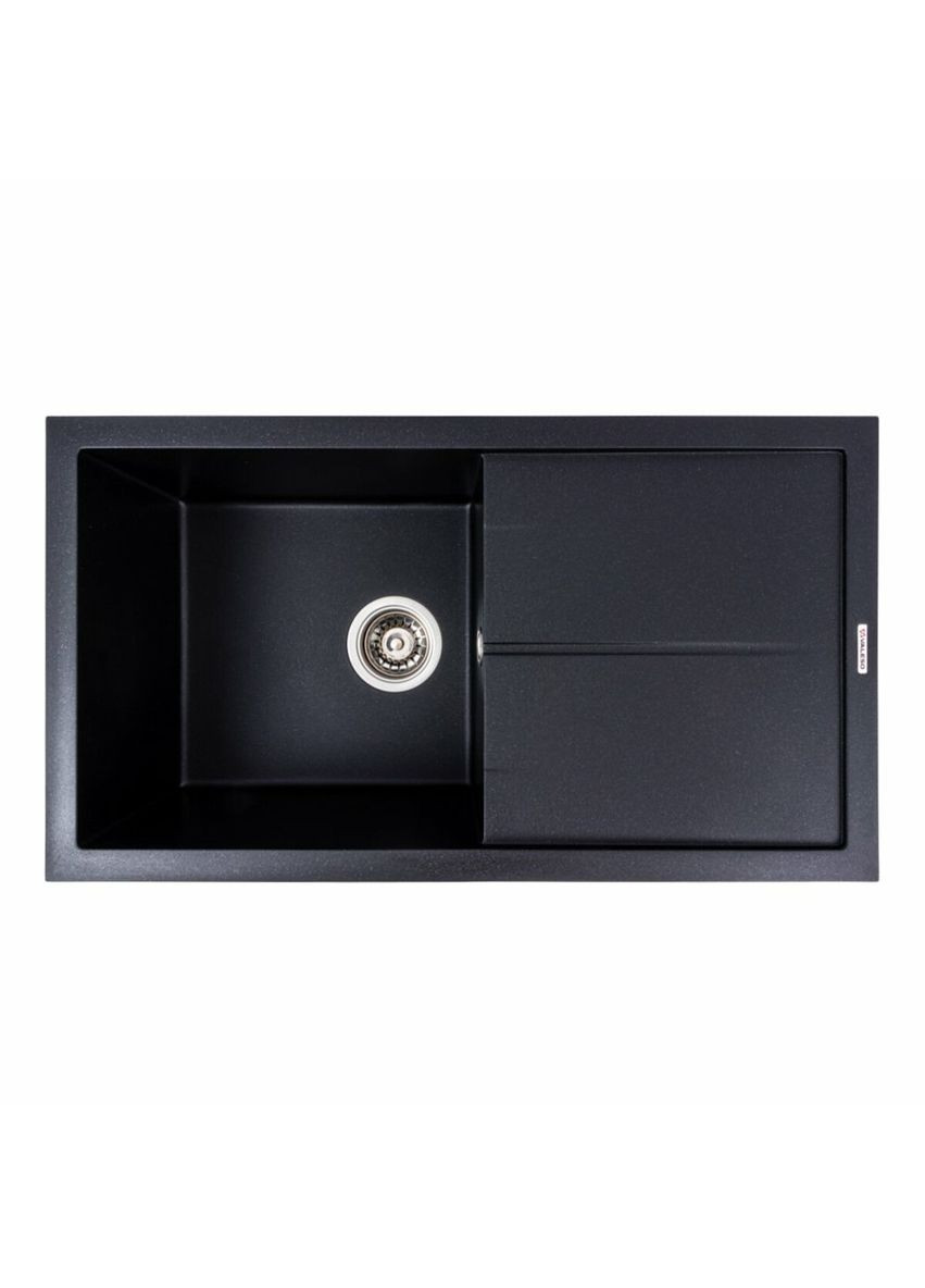Гранитная мойка для кухни SOLID 7843 матовая Черный металлик Valeso (336934430)