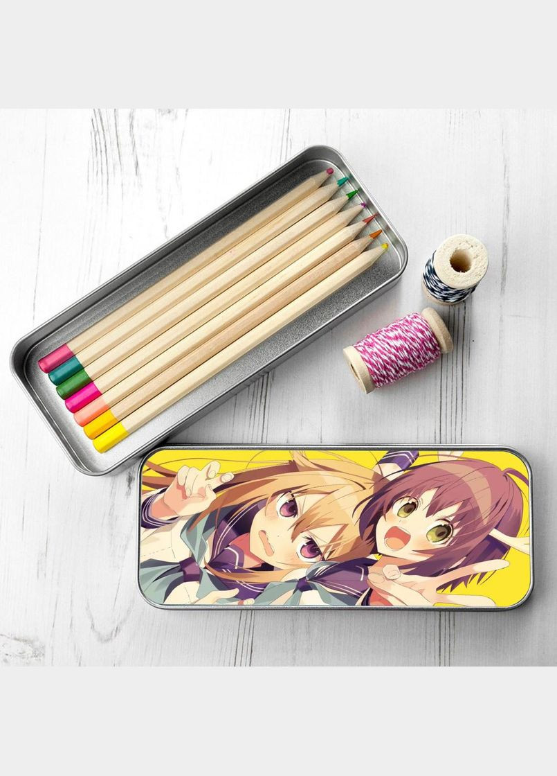 Пенал шкільний для хлопчика та дівчинки металевий Моя подруга-оленичка Нокотан #002 7*18 см Silver No Brand (309156659)