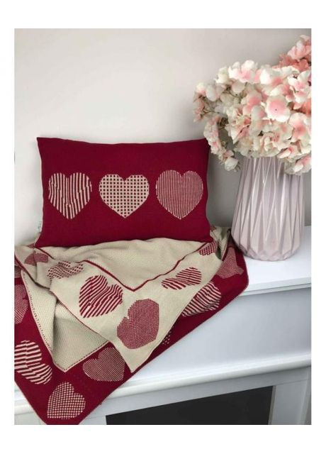 Плед в'язаний Серця Різнокольоровий 130х170 см (1262) Прованс (362135130)