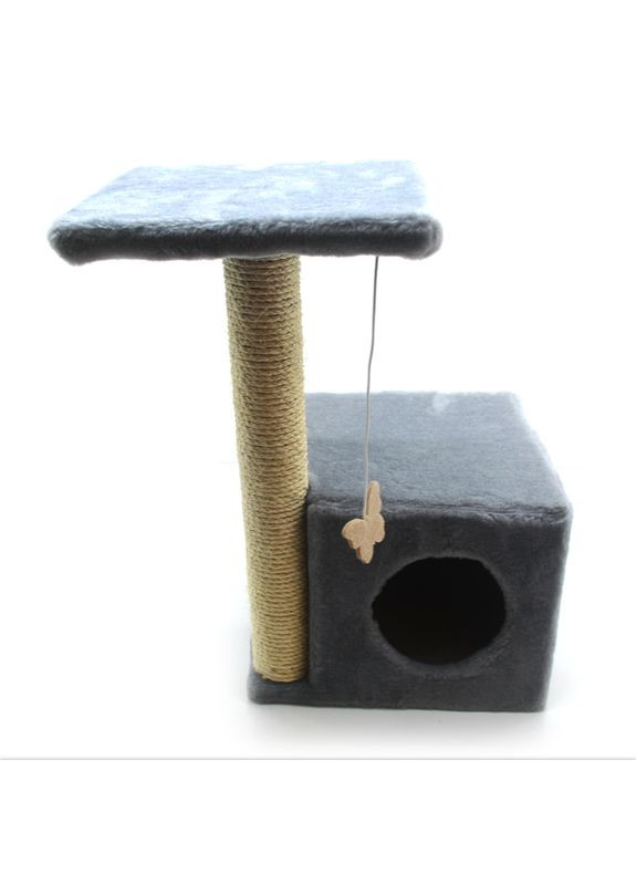 Домик Драпак для кошек Виола 34х34х56 см сезаль серый Zoo-hunt (280851563)