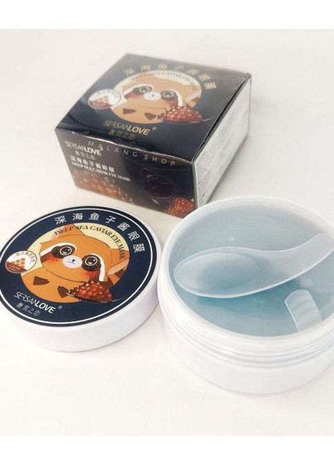 БЕЗ КОРОБКИ! Гидрогелевые патчи с золотом и экстрактом красной икры Deep Sea Caviar Eye Mask, 90г/60шт Sersanlove (332666036)