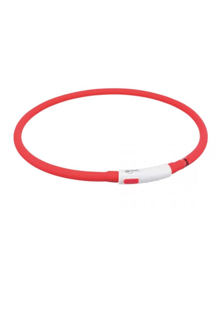 LED ошейник светодиодный для котов и кошек с USB зарядкой 5070 см Красный No Brand - (323236416)