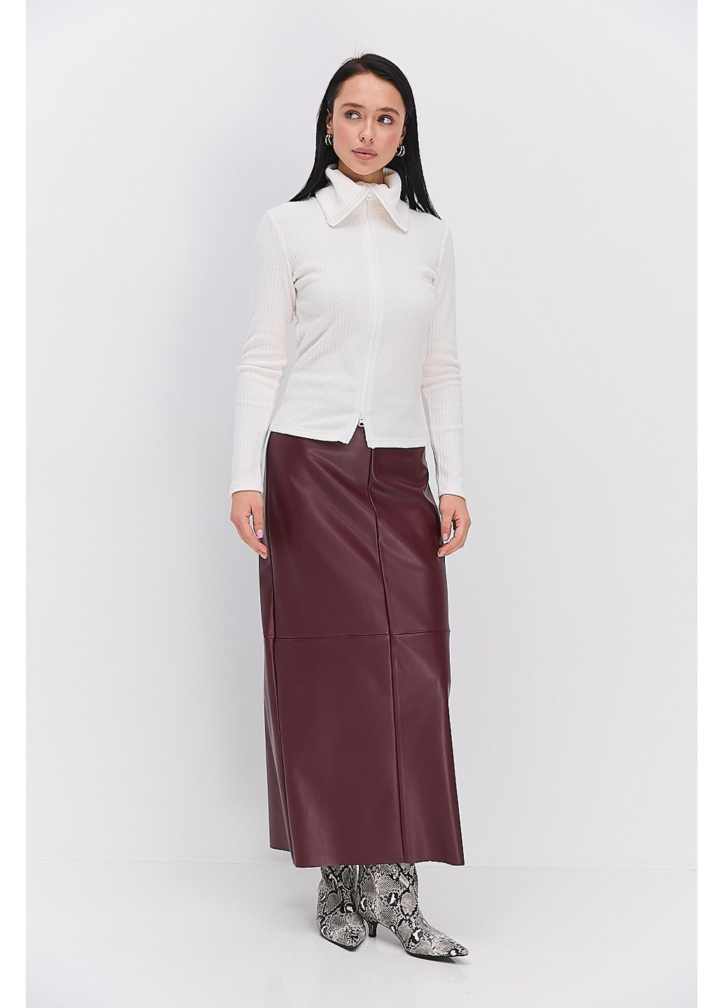 Жіноча трикотажна кофта на блискавці з високим коміром Arjen (370984606)