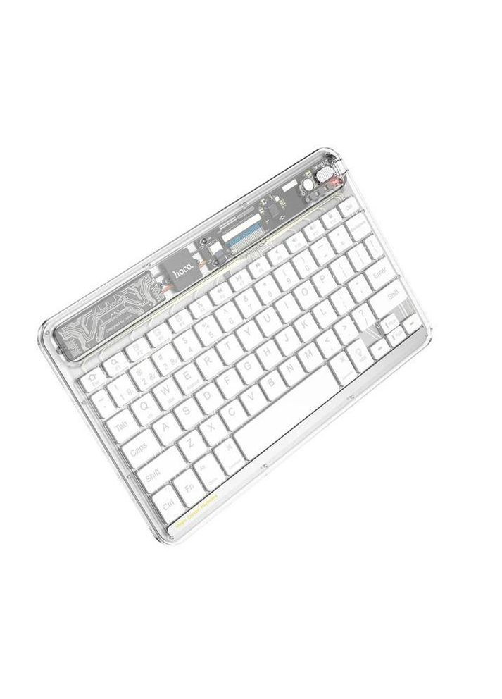 Клавіатура бездротова S55 Transparent Discovery edition wireless BT keyboard Space White Hoco (293345615)