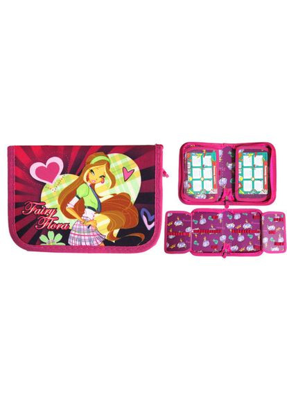 Пенал " " /930413/, 1 від.,2 клап. ПУСТИЙ, "Фея Флора", (1/100) Leader (367749759)