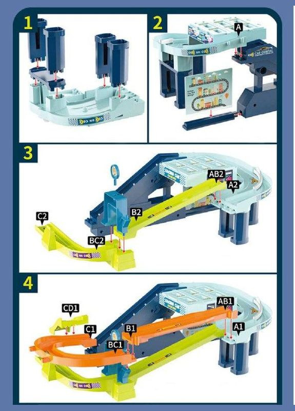 Дитячий двоповерховий ігровий паркінг T904А з кермом Fun Game (327796933)