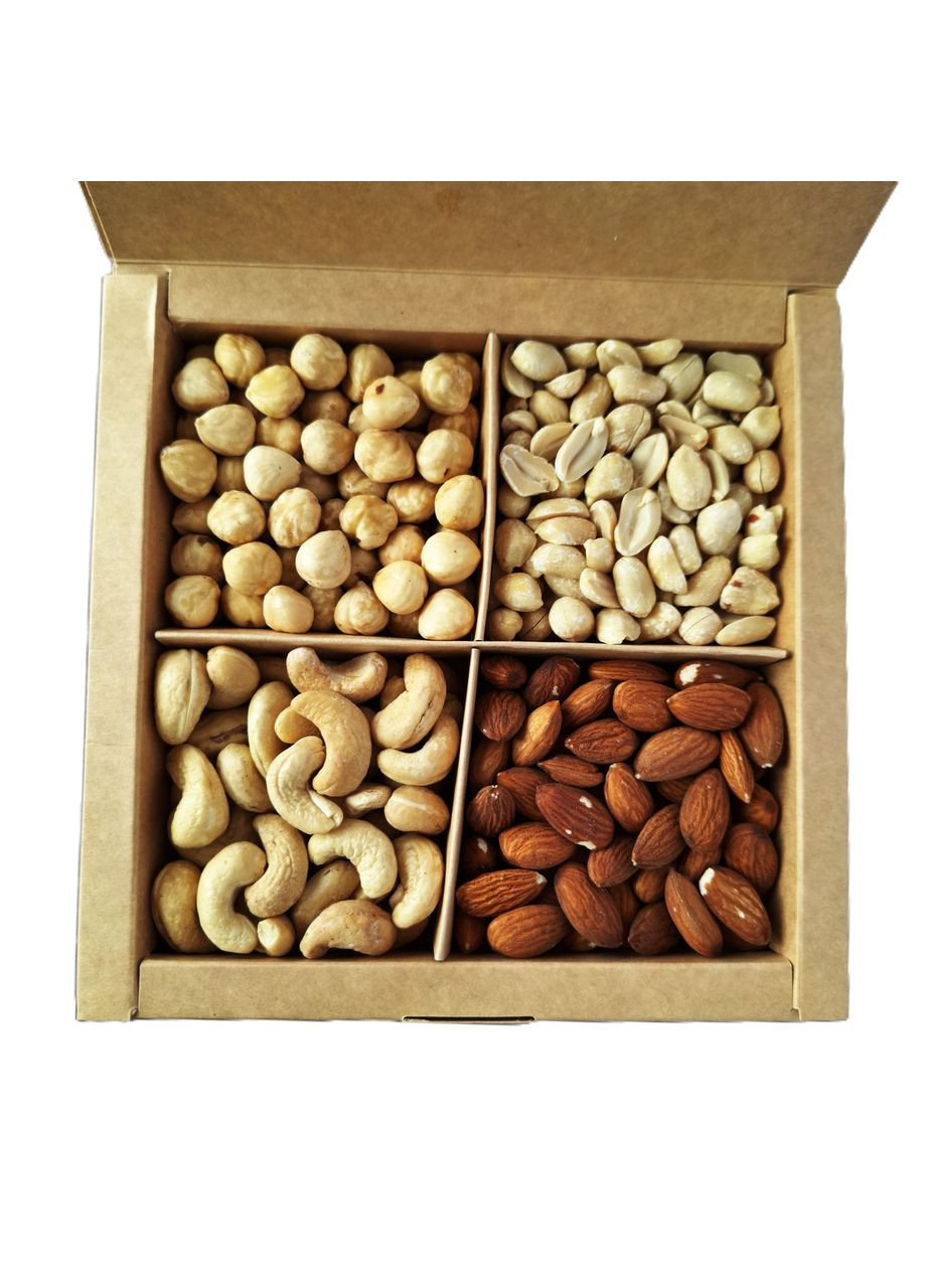 Набір горіхів у подарунковій кольоровій коробочці 300 грамів. Крафт Царство Меду (324627779)