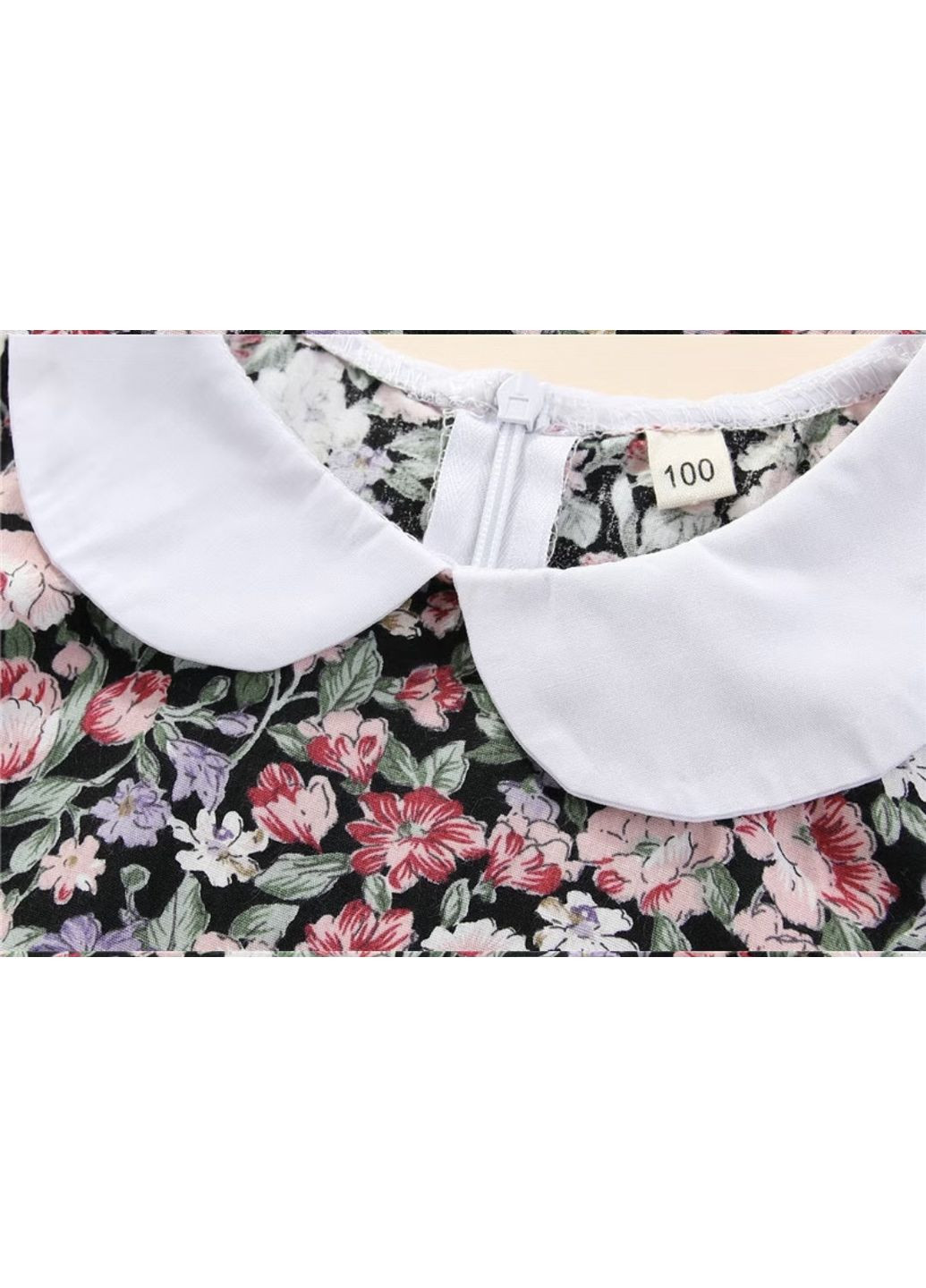 Чёрное детское платье летнее, черное в цветок, на 4,5,6,7,8 лет A+ (370438989)