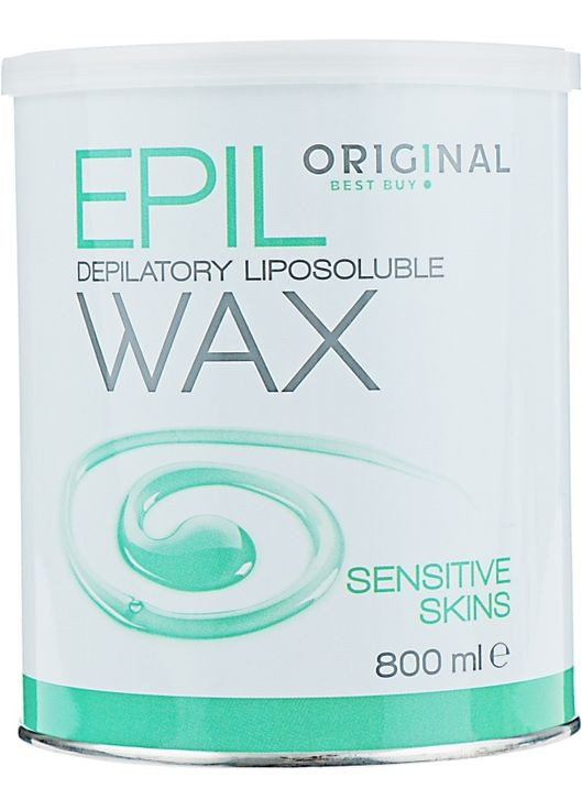 Воск жирорастворимый для чувствительной кожи, зеленый Epil Depilatory Liposoluble Wax 800ml (257525-81561) Original Best Buy (365799311)