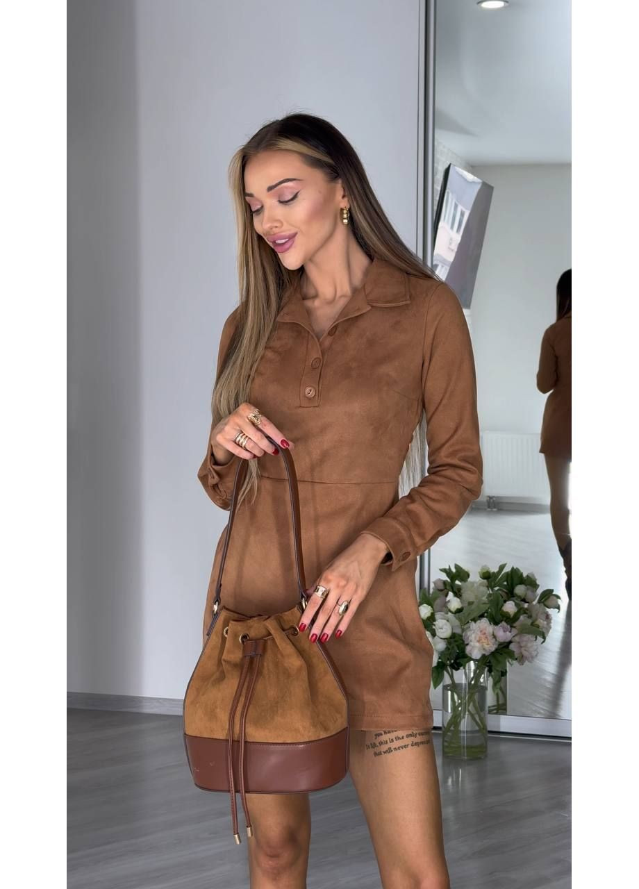 Коричнева замшева сукня - це завжди wow😍 Luna