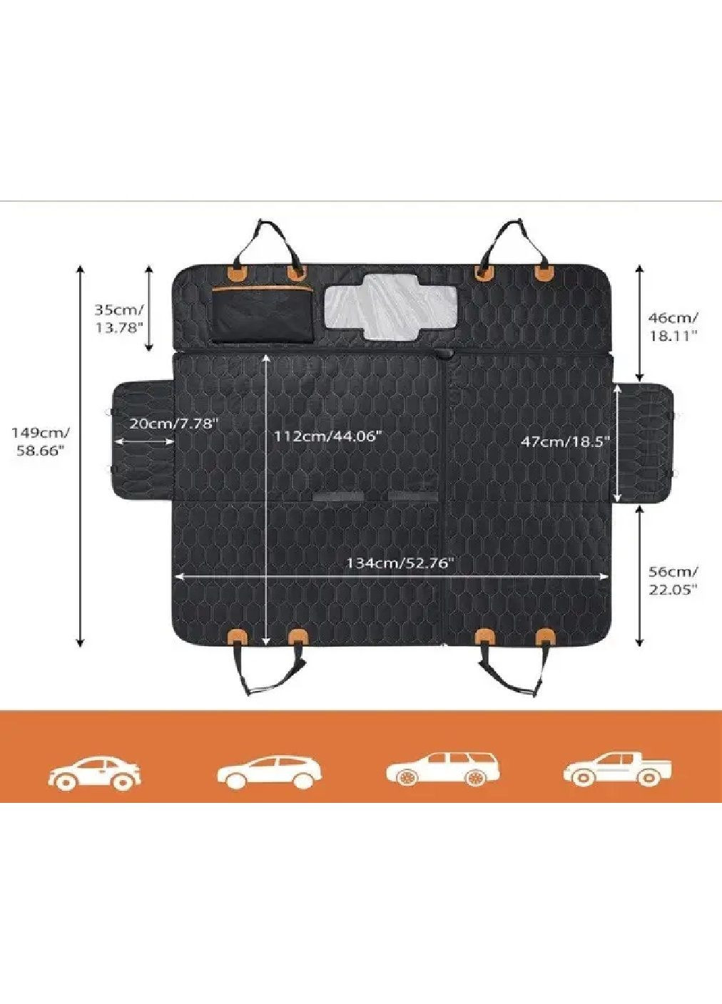Накидка чехол гамак переноска для перевозки животных собак в салоне автомобиля разборной 134х149 см (477620-Prob) Unbranded (298442064)