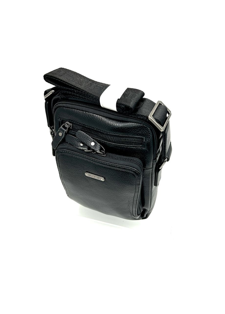 Чоловіча сумка з еко-шкіри Bradford 8922-2 чорна 25 х 21.5 х 4.5 No Brand (371682494)