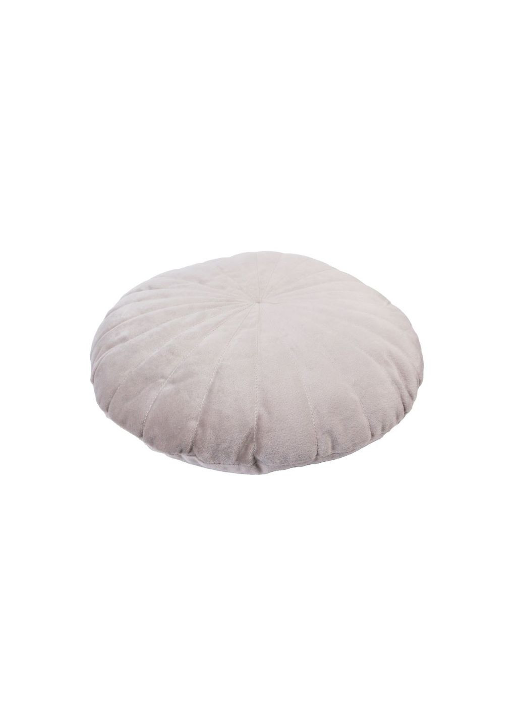 Мягкая декоративная круглая подушка 38х38 см светло серая Lidl (278075483)
