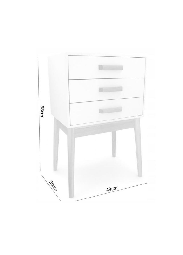 Тумба прикроватная AVESTA на три ящика в скандинавском стиле Chomik (361951555)