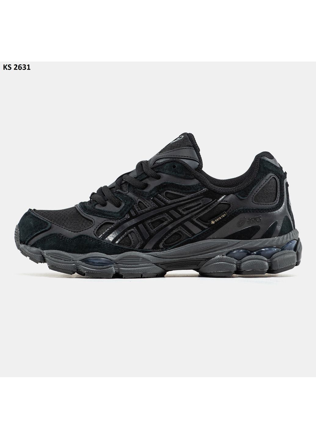 Черные демисезонные кроссовки мужские asics gel-nyc gore-tex black асикс гель нюк No Brand