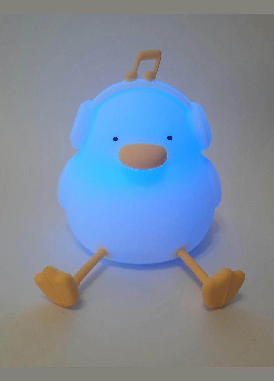 Ночник детский силиконовый Утенок в Наушниках меняет цвета YH-327 No Brand (326800910)