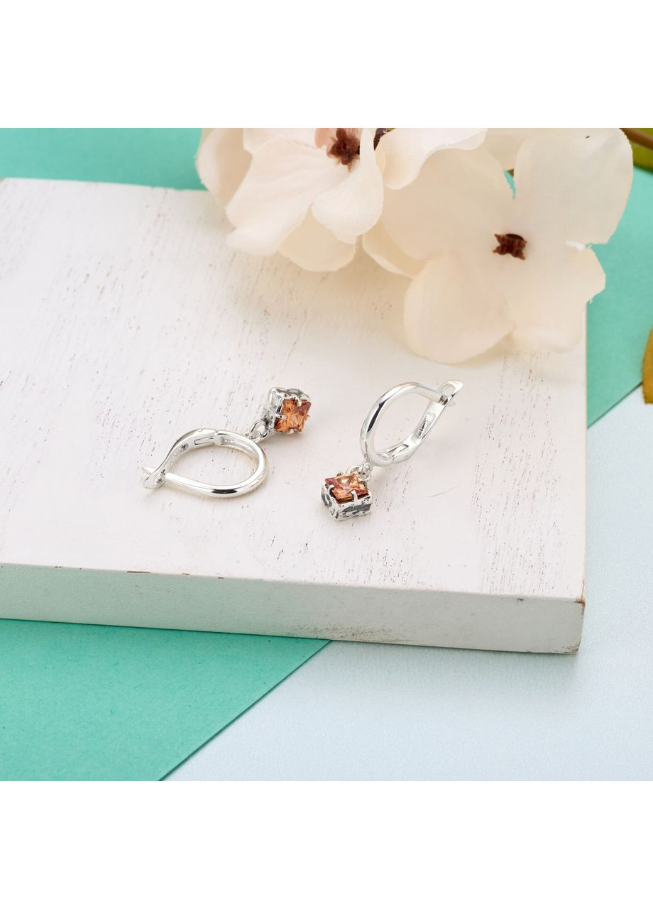 Серьги серебряные с подвесками Мерцание Shampan 925 Zirkon Skifska Etnika (364202918)