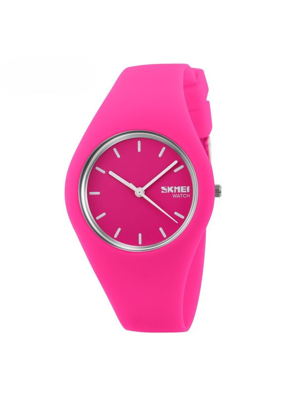 Часы 9068RS Розовые унисекс спортивные кварцевые водонепроницаемые с каучуковым ремешком ProDobro (367264628)