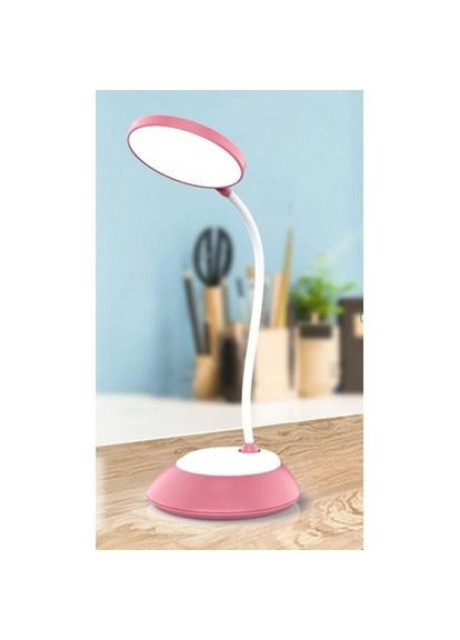LED настольная лампа TLTF-022P с аккумулятором, 7W 3000K/4000K/6500K, Pink Titanum (324068363)