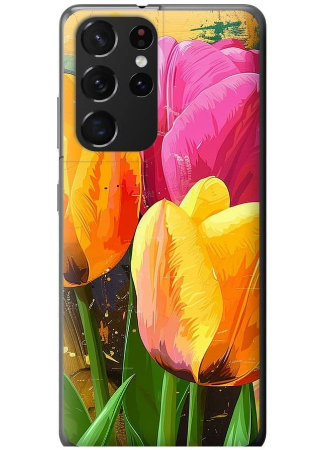 2D пластиковий чохол 'Намальовані тюльпани' для Samsung Galaxy S21 Ultra (5G) Endorphone Samsung Galaxy S21 Ultra (5G) (282930403)