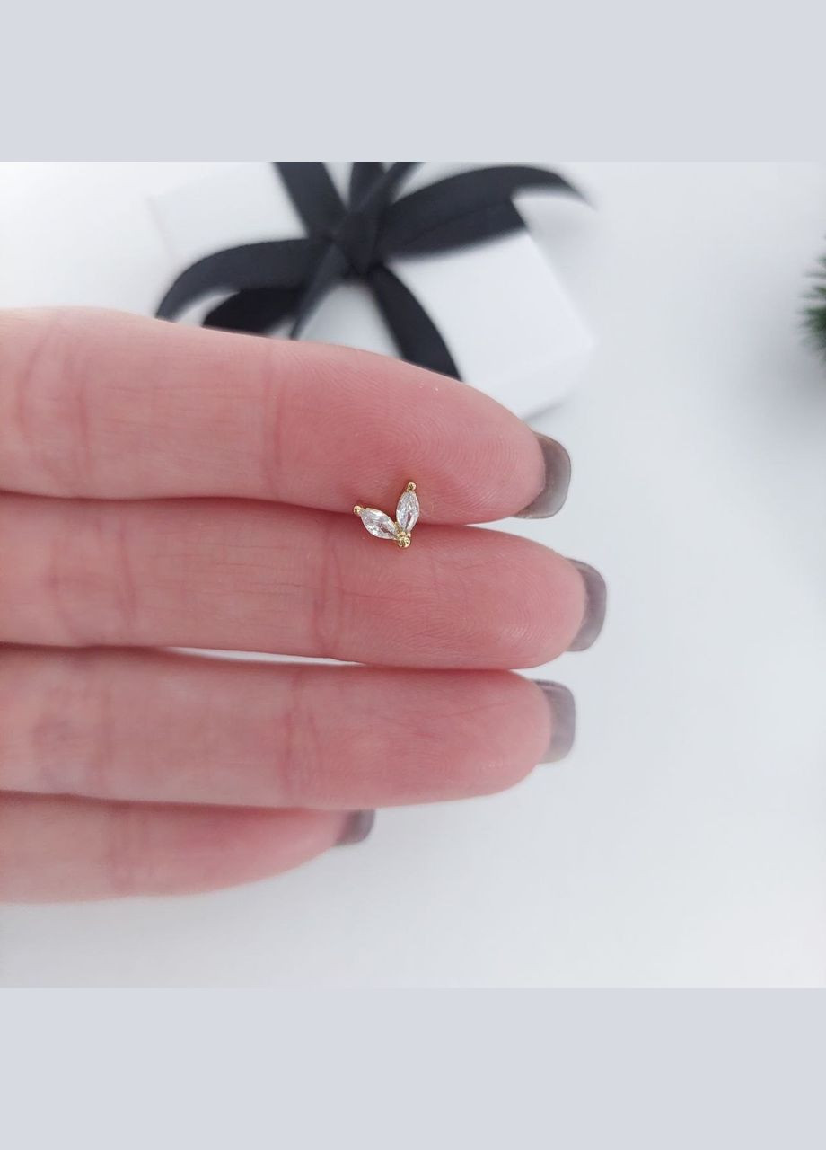 Серьги для пирсинга уха (1 шт) золотой DeKolie (296660650)