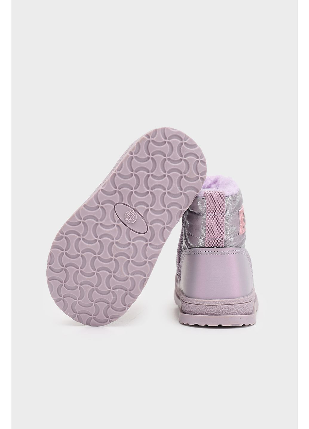 Серебряные зимние ботинки для девочки цвет серебренный цб-00279537 Yuki