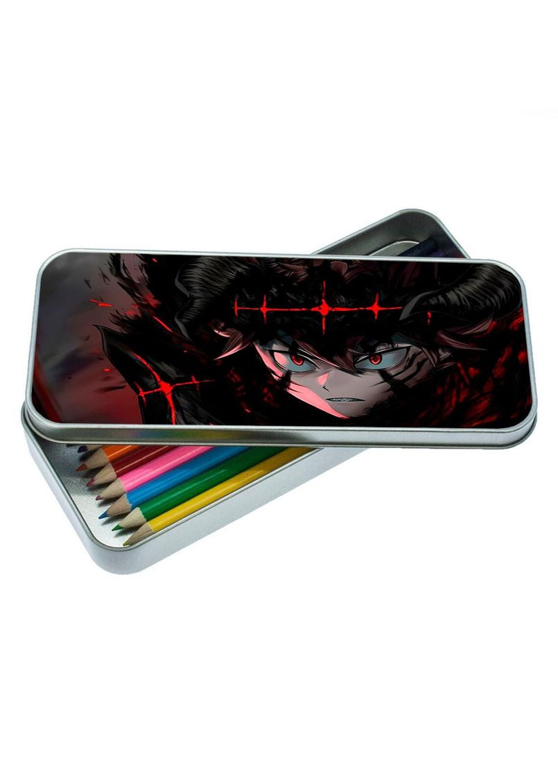 Пенал шкільний для хлопчика та дівчинки металевий Чорна конюшина #010 7*18 см Silver No Brand (309159190)