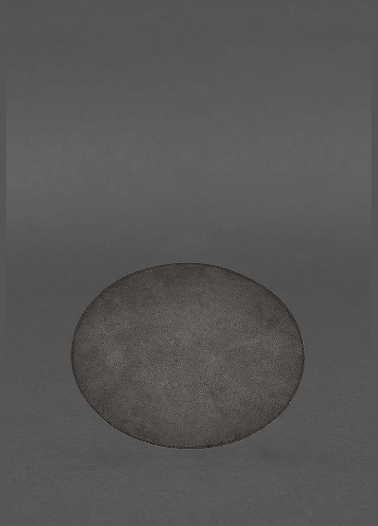 Круглий килимок для мишки з натуральної шкіри темно-коричневий краст (A-028469) BlankNote (330144403)