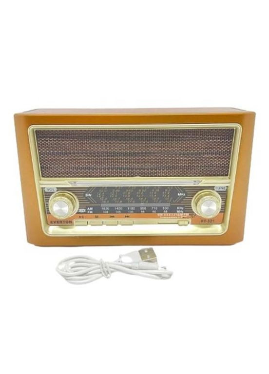 Портативный радиоприемник RT-321 с фонарем Bluetooth FM USB SD (1756375708) Everton (326033153)