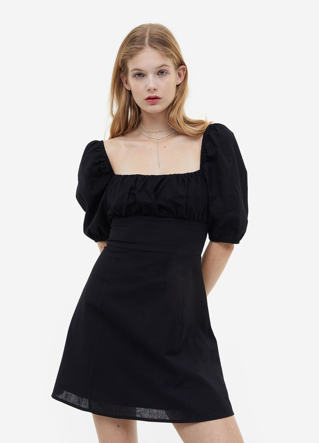 Черное повседневный платье H&M однотонное