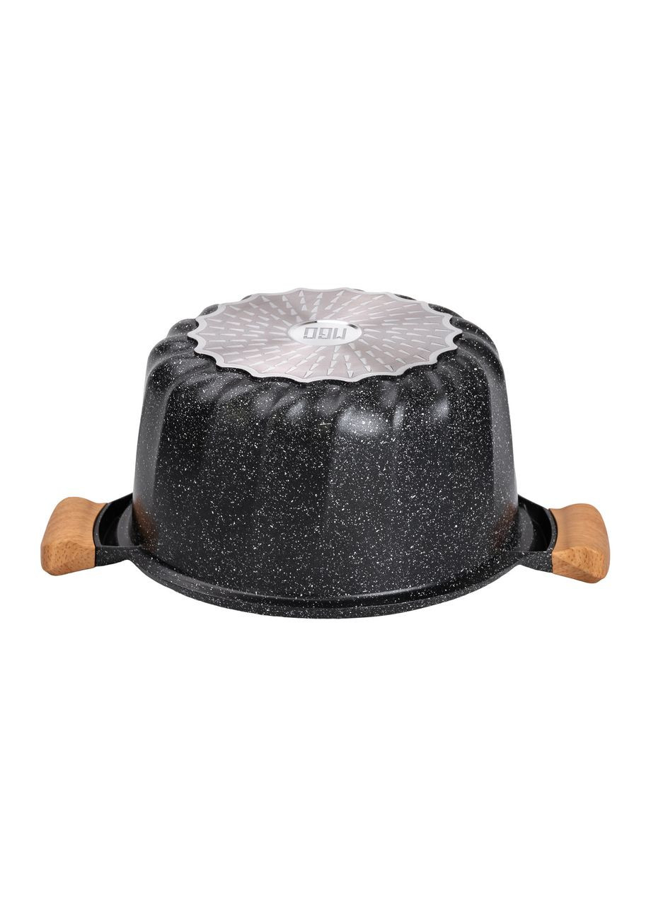 Каструля алюмінієва з антипригарним покриттям 8 л, чорний MGC (322771180)