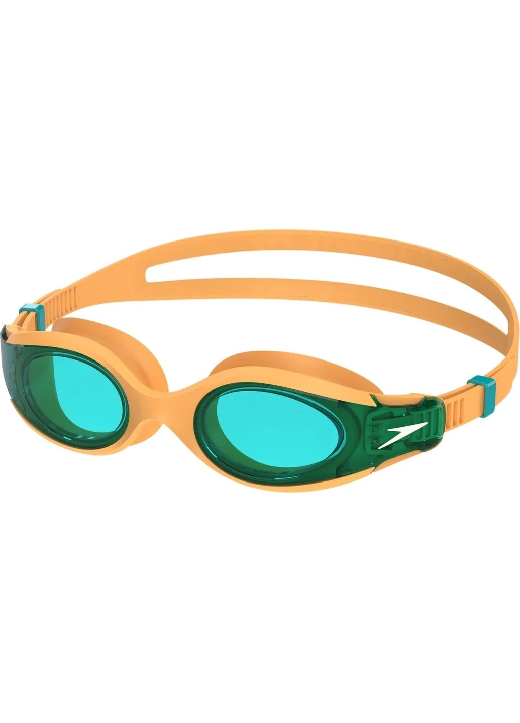 Окуляри для плавання дитячі оранжево-темно-зелені 8-00446317636 Speedo JUNIOR HYDROSITY 2.0 (401177495)